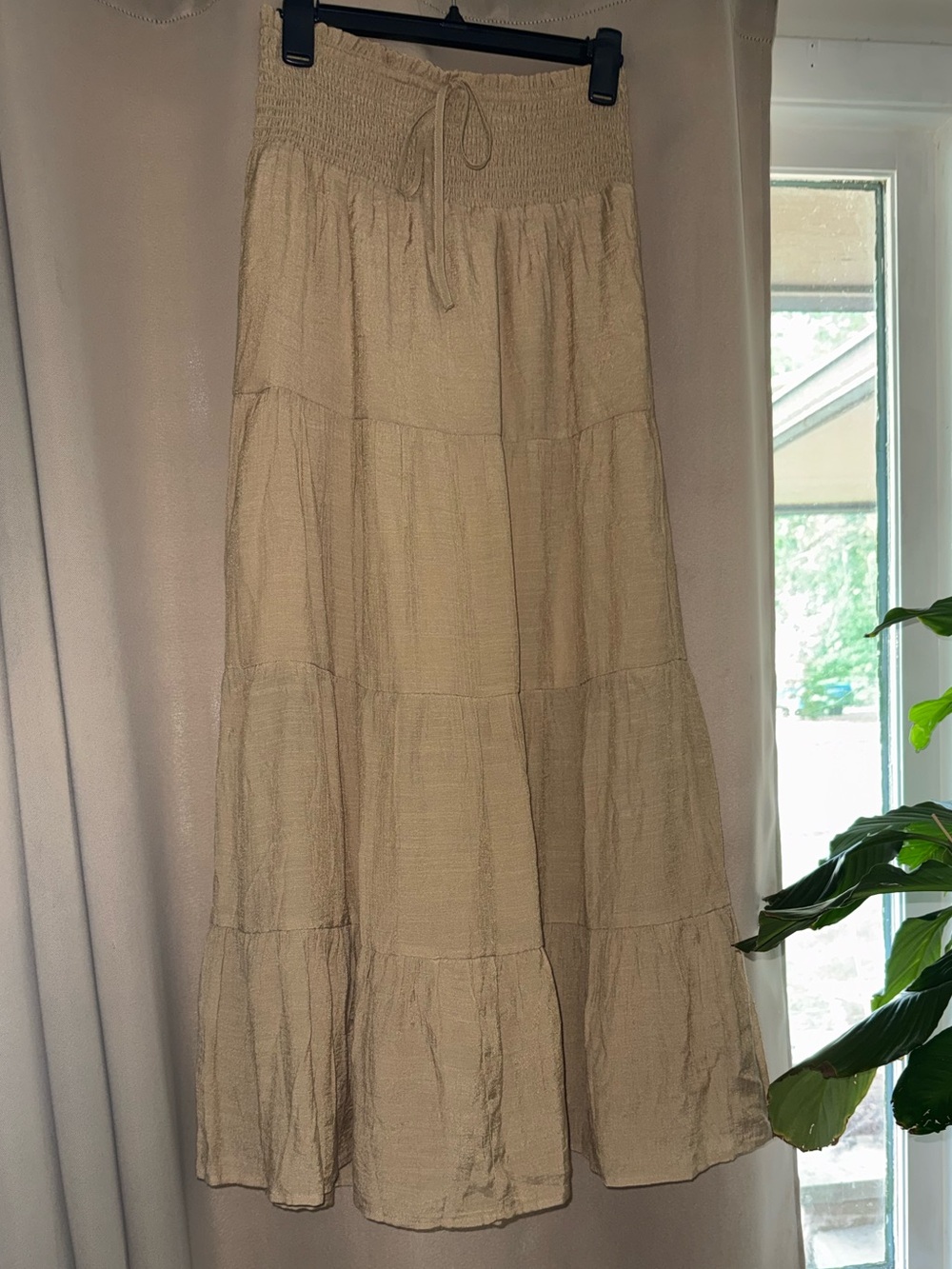 Beige Tiered Skirt - Stylish Women’s Skirt
